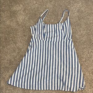 Old Navy Blue and White Striped Dress